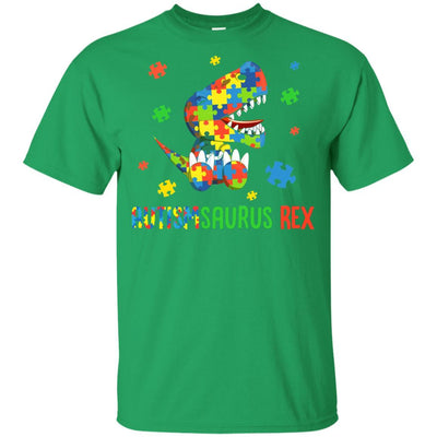 Autismsaurus Rex Autism Dinosaur T-Rex For Kids Youth-Youth Shirt-Youth T-Shirt-Irish Green