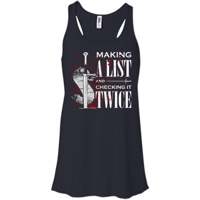 Making A List And Check It-T-Shirt & Hoodie-Women's Flowy Racerback Tank-Midnight