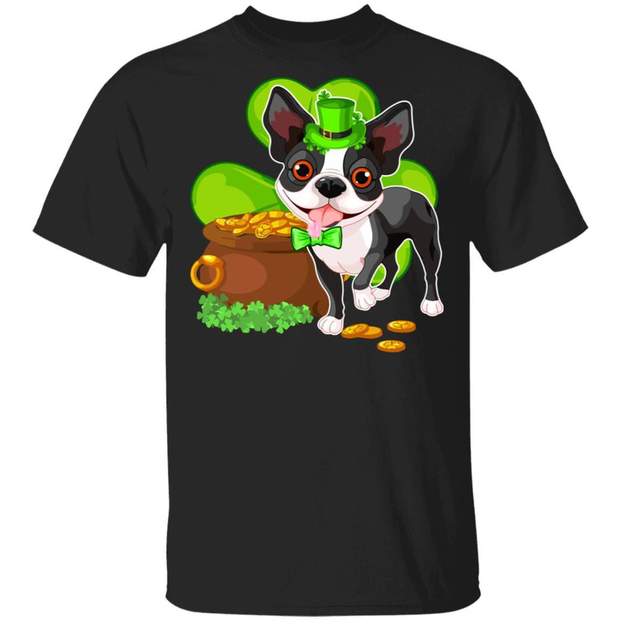 Boston St Patrick's Day Irish Dog Lover Funny Gifts-T-Shirt & Hoodie-Classic T-Shirt-Black