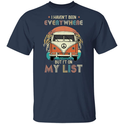 I Haven't Been Everywhere But It's On My List Travel-T-Shirt & Hoodie-Classic T-Shirt-Navy