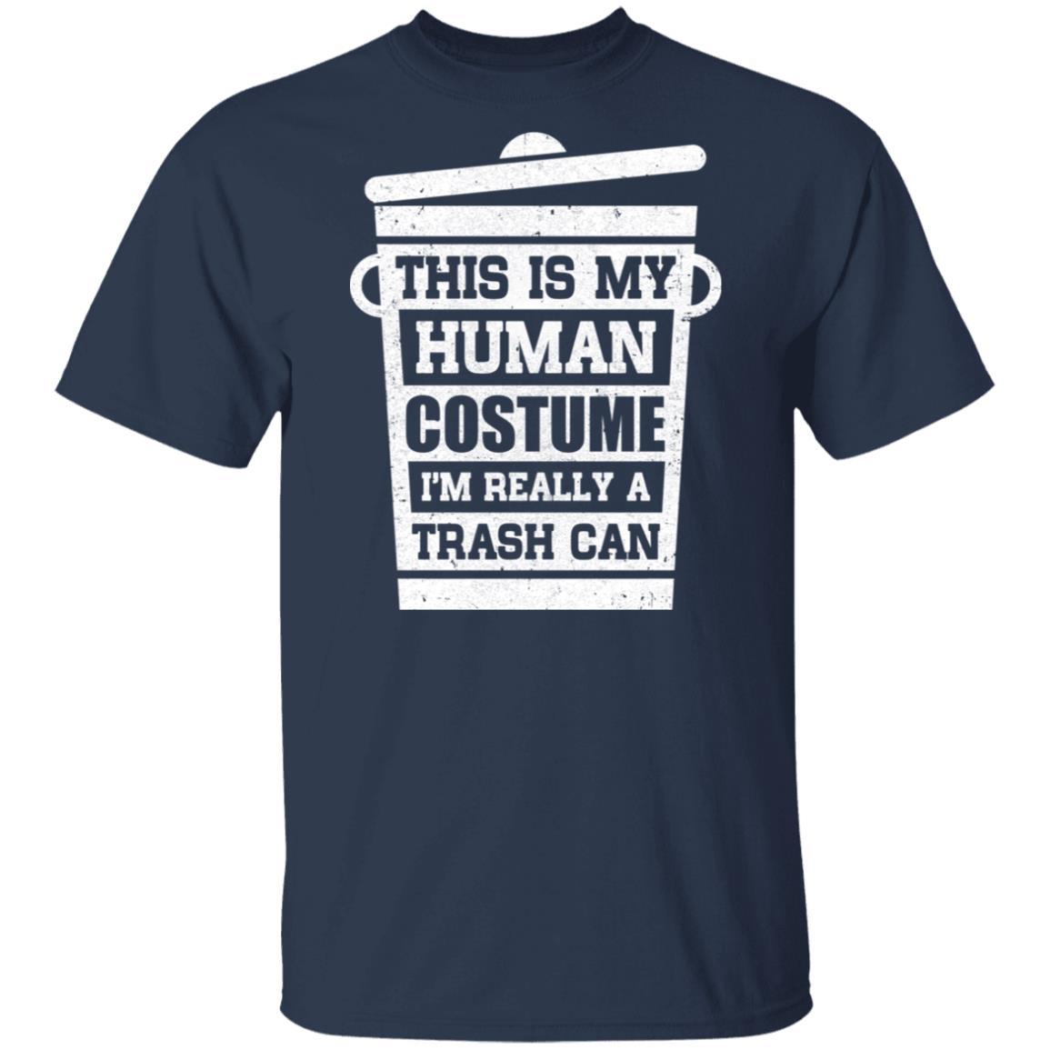 Trash Can Halloween Costume Funny-T-Shirt & Hoodie-Classic T-Shirt-Navy
