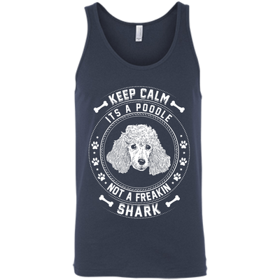 Keep Calm It's A Poodle Not A Freaking Shark-T-Shirt & Hoodie-Unisex Tank-Navy