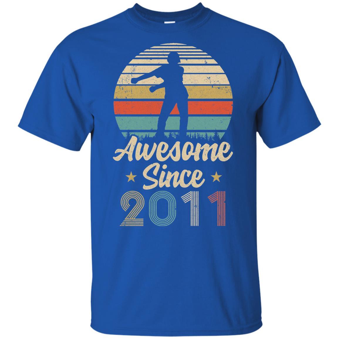 Vintage Flossing Awesome Since 2011 10th Birthday Gift Youth-Youth Shirt-Youth T-Shirt-Royal