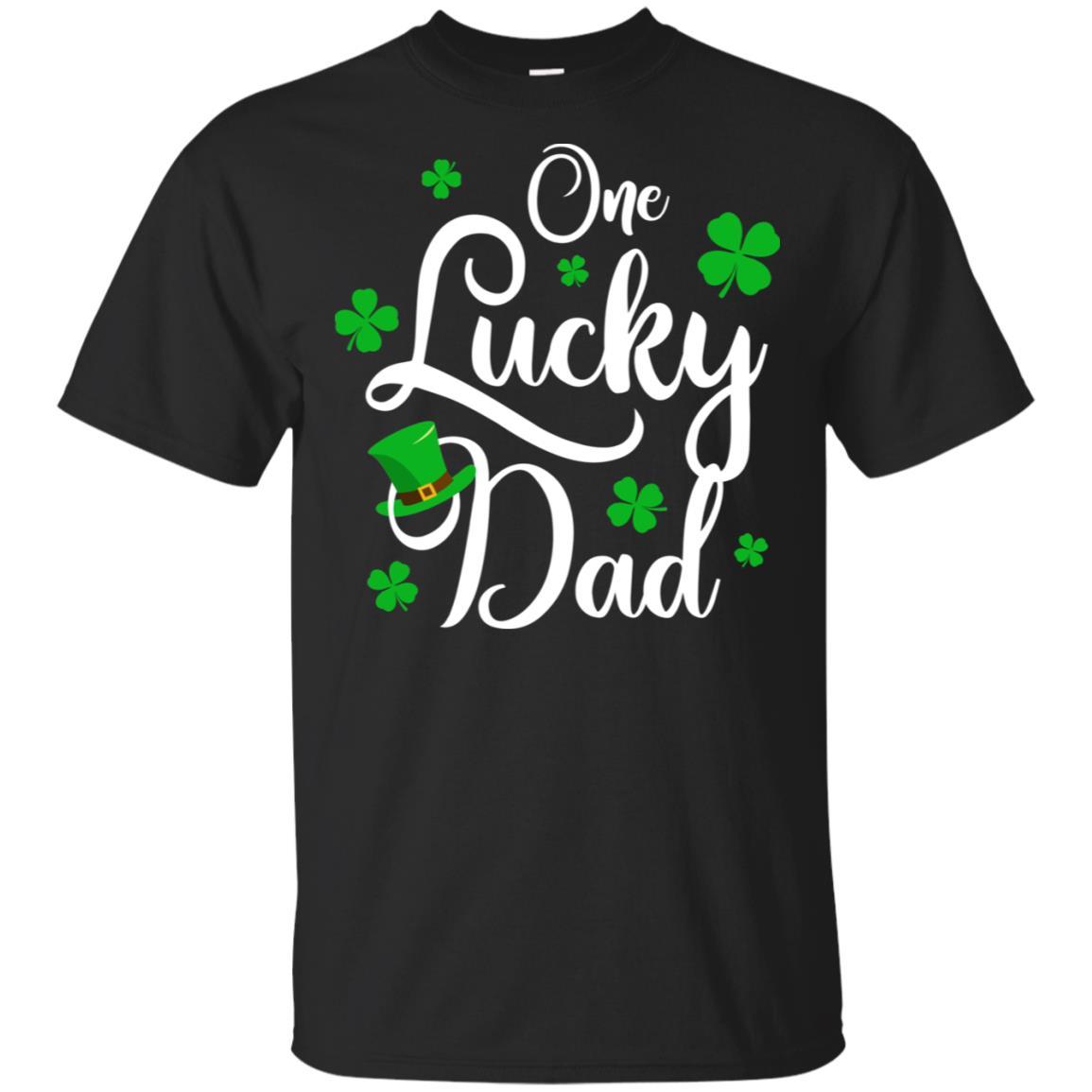 One Lucky Dad St Patricks Day For Daddy-T-Shirt & Hoodie-Classic T-Shirt-Black