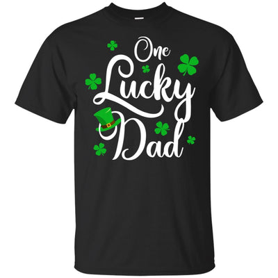 One Lucky Dad St Patricks Day For Daddy-T-Shirt & Hoodie-Classic T-Shirt-Black