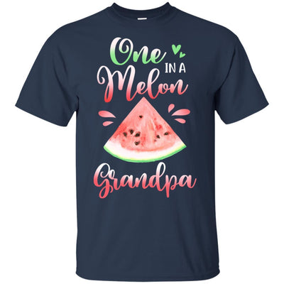 One In A Melon Grandpa Funny Watermelon Birthday Gifts-T-Shirt & Hoodie-Classic T-Shirt-Navy