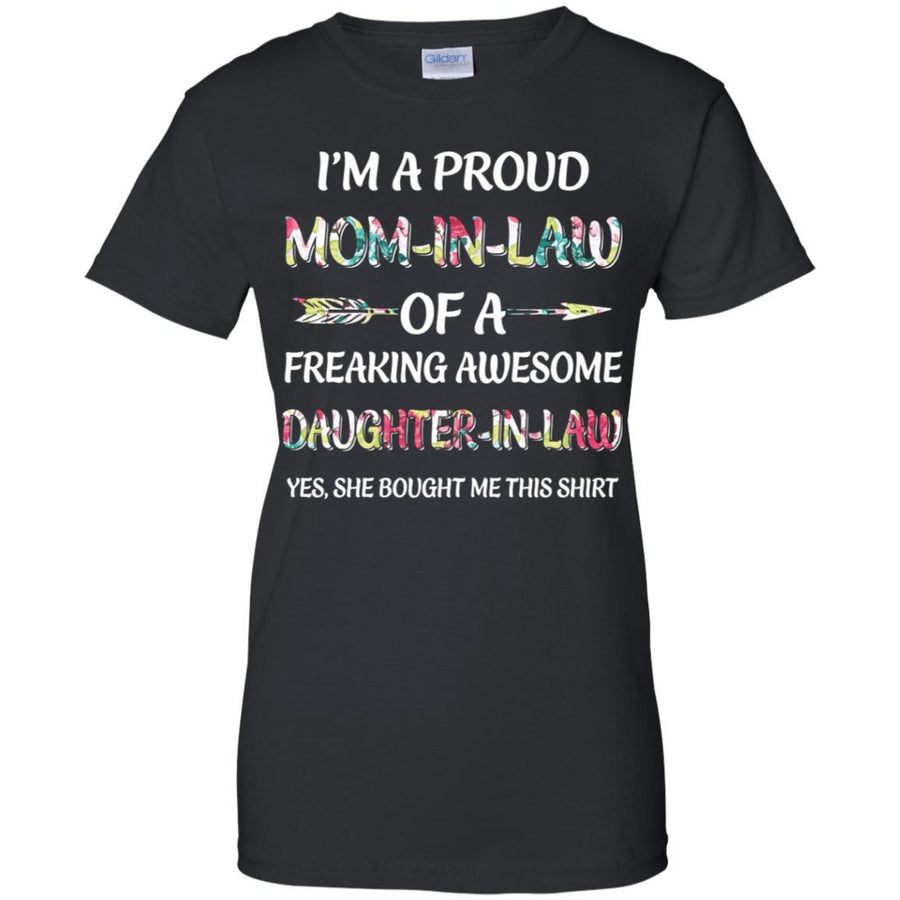 Proud Mom-In-Law Mother's Day Gift From A Daughter-In-Law-T-Shirt & Hoodie-Women's T-Shirt-Black