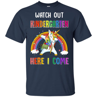 Kindergarten Here I Come Unicorn Back To School Youth-Youth Shirt-Youth T-Shirt-Navy