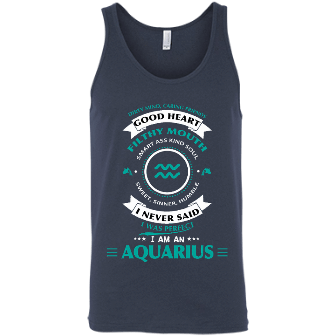 I'm An Aquarius-T-Shirt & Hoodie-Unisex Tank-Navy