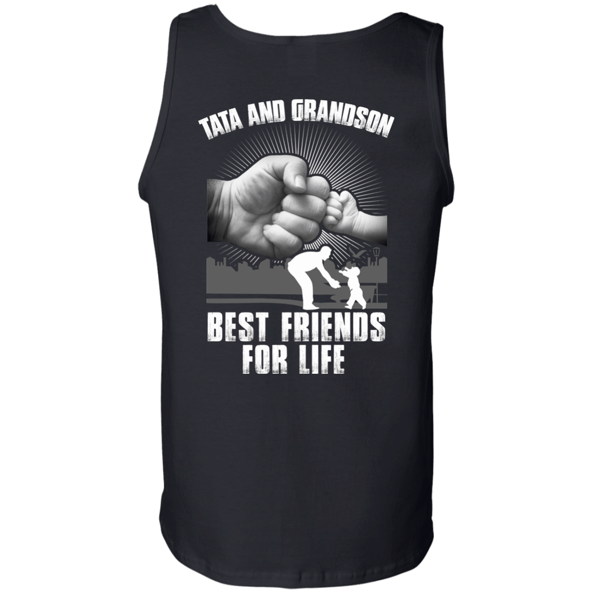Tata And Grandson Best Friends For Life-T-Shirt & Hoodie-Unisex Tank-Black