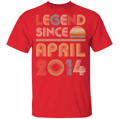 Legend Since April 2014 Vintage 7th Birthday Gifts Youth-Youth Shirt-Youth T-Shirt-Red