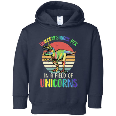 Be A Unicornasaurus Rex In A Field Of Unicorns Youth-Youth Shirt-Toddler Fleece Hoodie-Navy