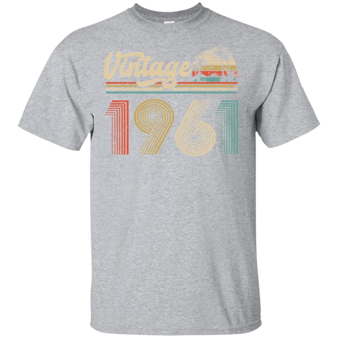 60th Birthday Gift Vintage 1961 Classic-T-Shirt & Hoodie-Classic T-Shirt-Sport Grey