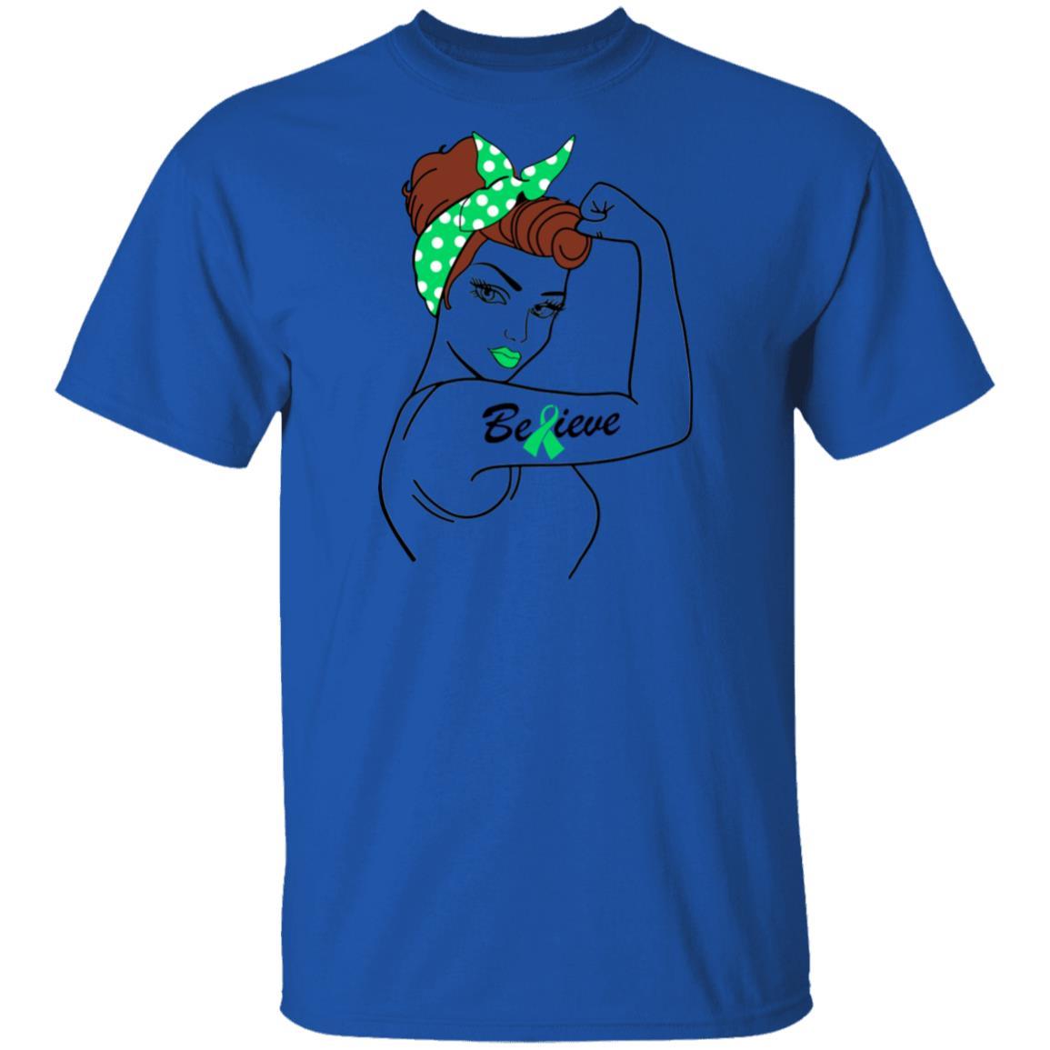 Support Lymphoma Liver Cancer Awareness Warrior Believe-T-Shirt & Hoodie-Classic T-Shirt-Royal