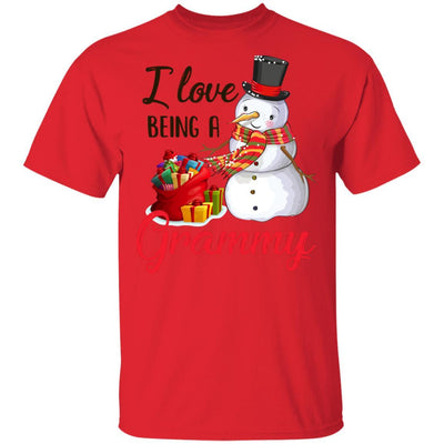 I Love Being A Grammy Snowman Gift For Christmas Day-T-Shirt & Sweatshirt-Classic T-Shirt-Red