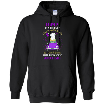 Lupus Awareness Is A Journey-T-Shirt & Hoodie-Pullover Hoodie-Black