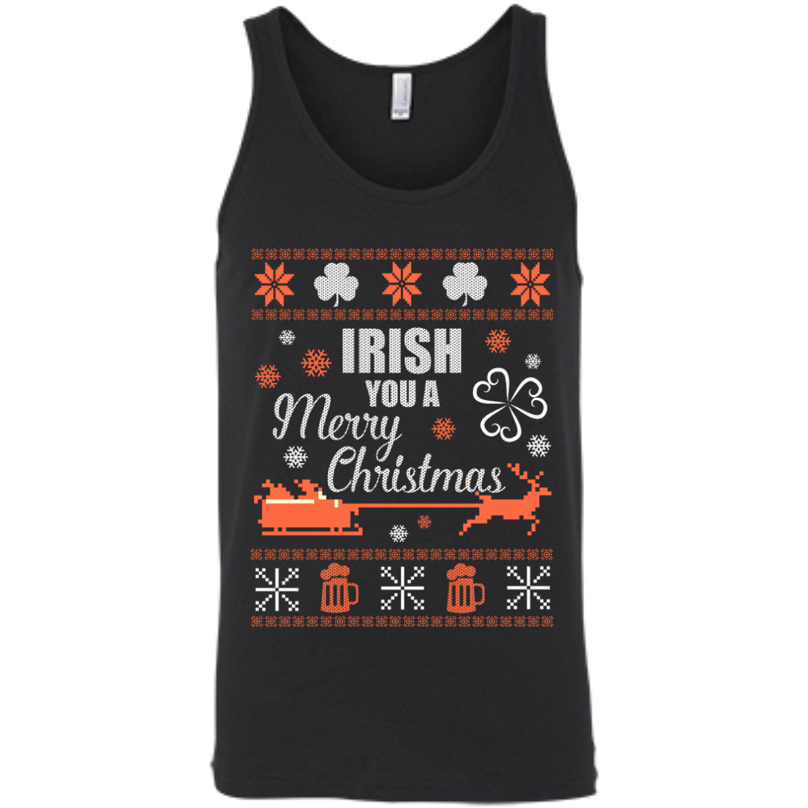 Irish You A Merry Chrristmas-T-Shirt & Hoodie-Unisex Tank-Black