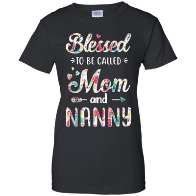 Mothers Day Gifts Blessed To Be Called Mom And Nanny-T-Shirt & Hoodie-Women's T-Shirt-Black
