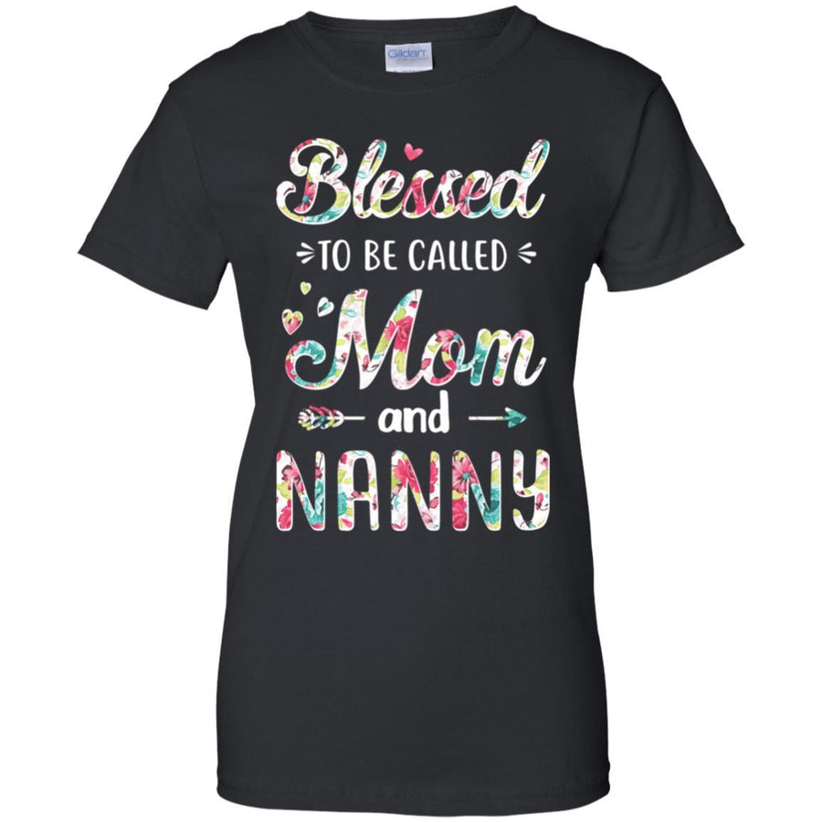 Mothers Day Gifts Blessed To Be Called Mom And Nanny-T-Shirt & Hoodie-Women's T-Shirt-Black