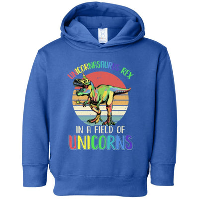 Be A Unicornasaurus Rex In A Field Of Unicorns Youth-Youth Shirt-Toddler Fleece Hoodie-Royal