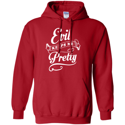 Evil Keeps Me Pretty-T-Shirt & Tank Top-Pullover Hoodie-Red