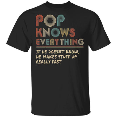 Pop Know Everything Vintage Pop Father's Day Gift-T-Shirt & Hoodie-Classic T-Shirt-Black