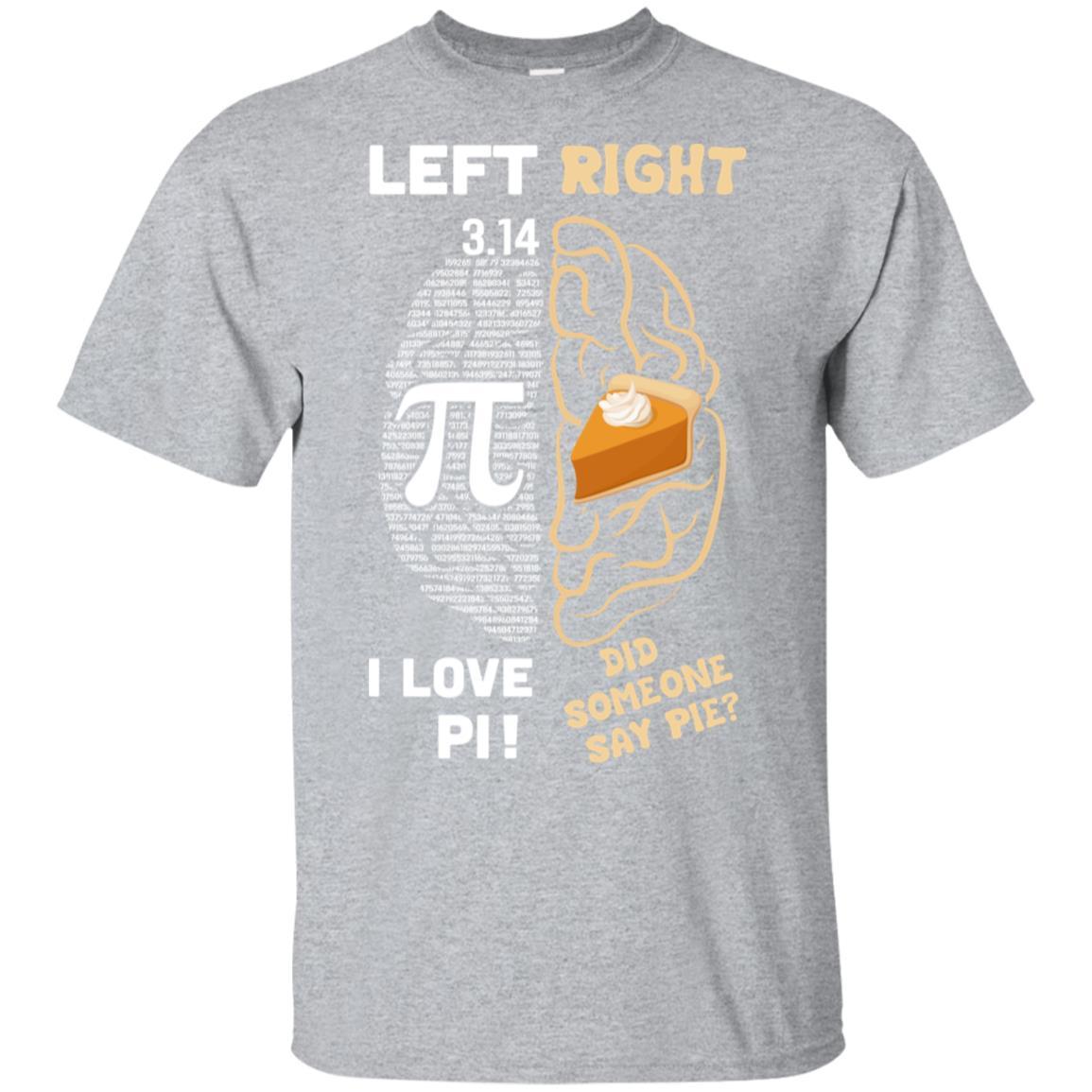 Pi Day Left Vs Right Brain Pie Math Gift-T-Shirt & Hoodie-Classic T-Shirt-Sport Grey