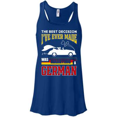 I've Ever Made Was Marrying A German-T-Shirt & Hoodie-Women's Flowy Racerback Tank-True Royal