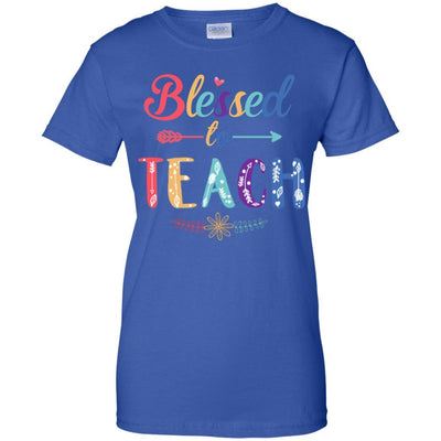 Blessed To Teach Teacher Gifts Back To School-T-Shirt & Hoodie-Women's T-Shirt-Royal