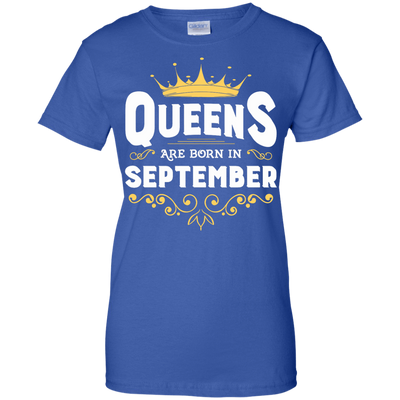 Queens Are Born In September-T-Shirt & Hoodie-Women's T-Shirt-Royal
