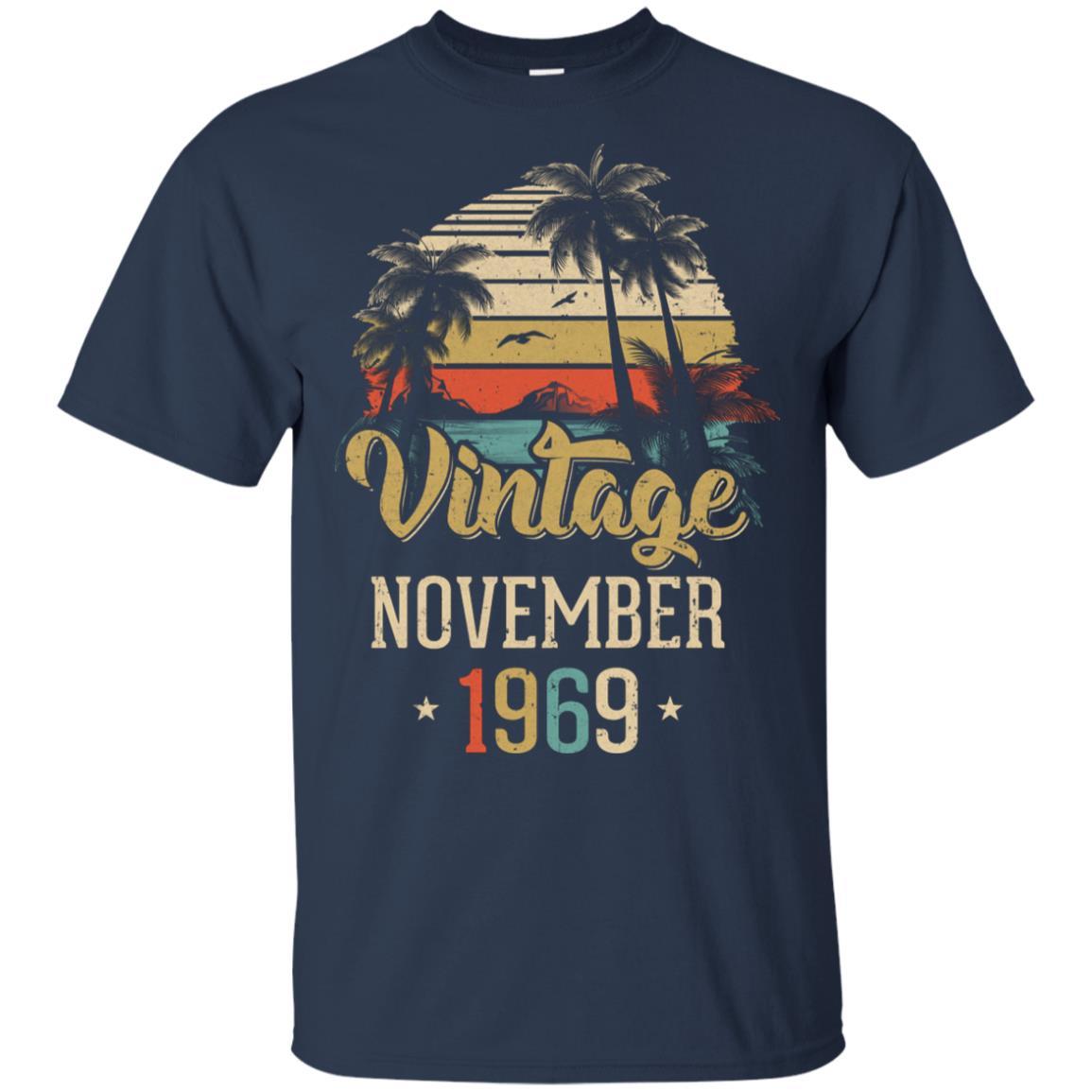 Retro Classic Vintage November 1969 52th Birthday Gift-T-Shirt & Hoodie-Classic T-Shirt-Navy