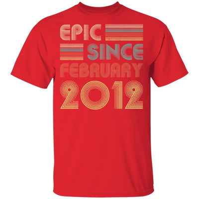 Epic Since February 2012 Vintage 9th Birthday Gifts Youth-Youth Shirt-Youth T-Shirt-Red