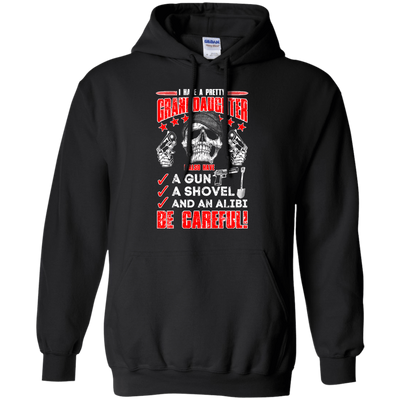 I HAVE A PRETTY GRANDDAUGHTER-T-Shirt & Hoodie-Pullover Hoodie-Black