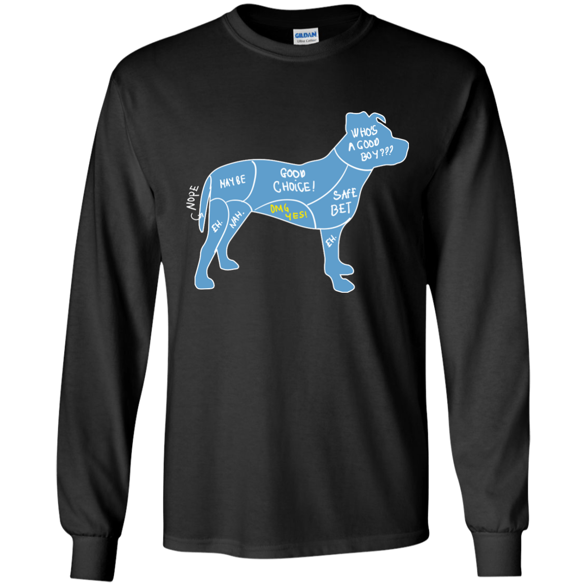 Proper Way To Pet A Dog Pitbull Lover-T-Shirt & Hoodie-Long Sleeve T-Shirt-Black