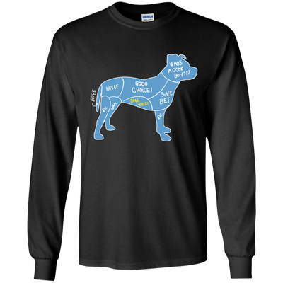 Proper Way To Pet A Dog Pitbull Lover-T-Shirt & Hoodie-Long Sleeve T-Shirt-Black