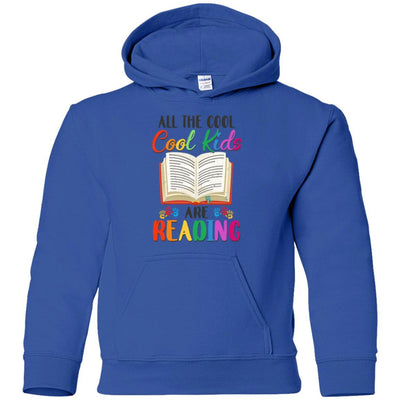 All The Cool Kids Are Reading Book Lover Gifts Youth-Youth Shirt-Youth Pullover Hoodie-Royal