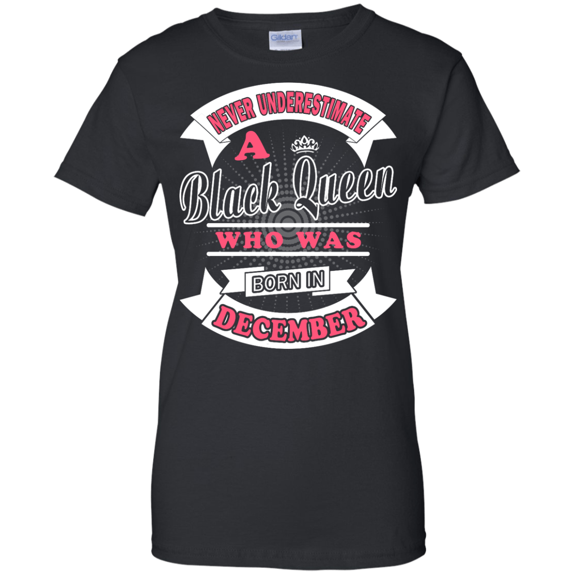 Never Underestimate A Black Queen Who Was Born In December-T-Shirt & Hoodie-Women's T-Shirt-Black