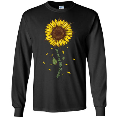 You Are My Little Sunshine Sunflower-T-Shirt & Hoodie-Long Sleeve T-Shirt-Black