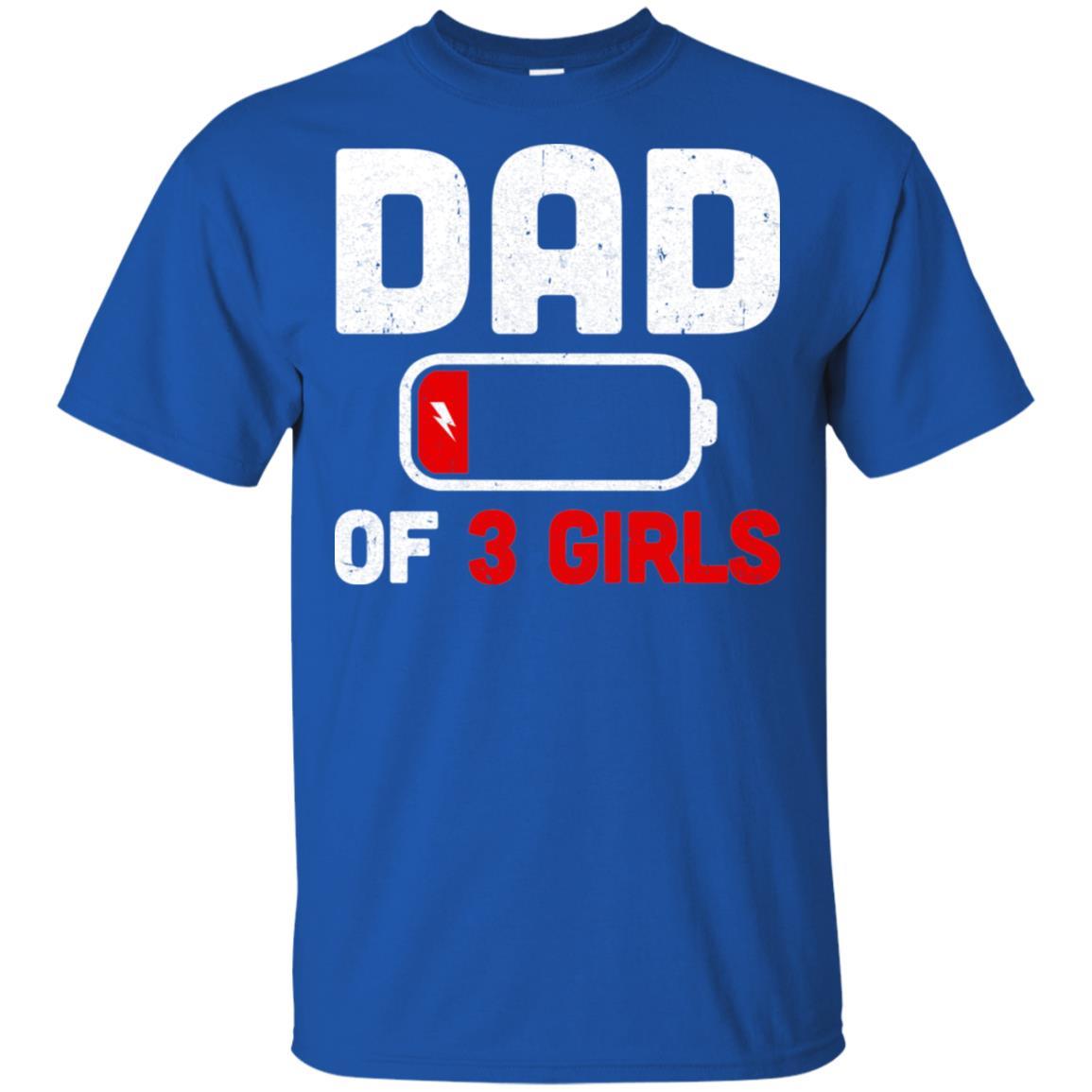 Funny Dad Of 3 Girls Fathers Day Gifts-T-Shirt & Hoodie-Classic T-Shirt-Royal