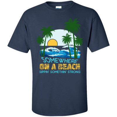 Somewhere On A Beach-T-Shirt & Hoodie-Classic T-Shirt-Navy