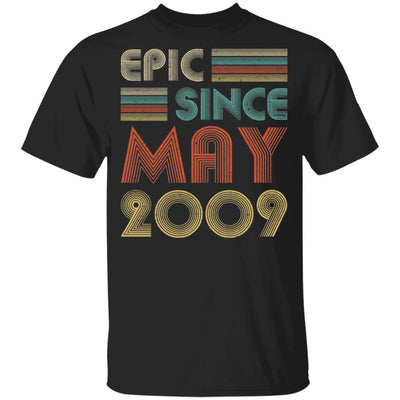 Epic Since May 2009 Vintage 12th Birthday Gifts Youth-Youth Shirt-Youth T-Shirt-Black