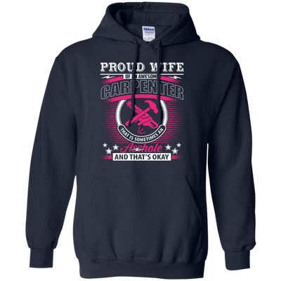 Proud Wife Of An Awesome Carpenter-T-Shirt & Hoodie-Pullover Hoodie-Navy