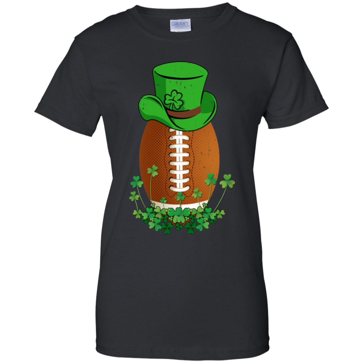 Shamrock Football Leprechaun St Patricks Day-T-Shirt & Hoodie-Women's T-Shirt-Black