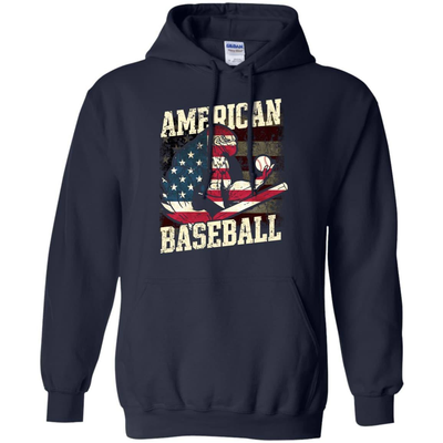 Badass Eagle American Baseball-T-Shirt & Hoodie-Pullover Hoodie-Navy