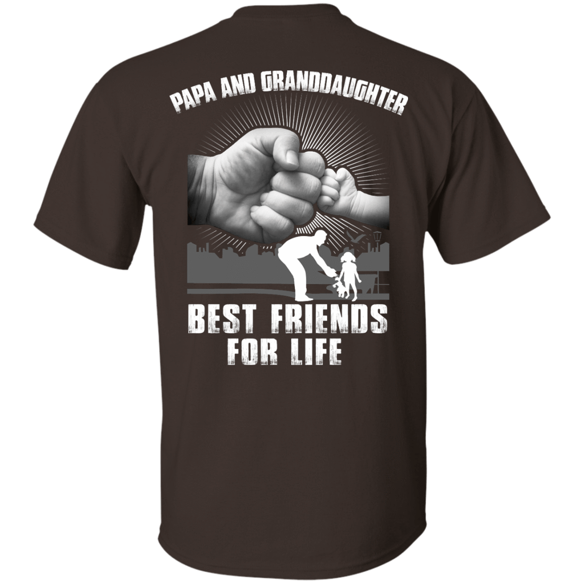 Papa And Granddaughter Best Friends For Life-T-Shirt & Hoodie-Classic T-Shirt-Dark Chocolate
