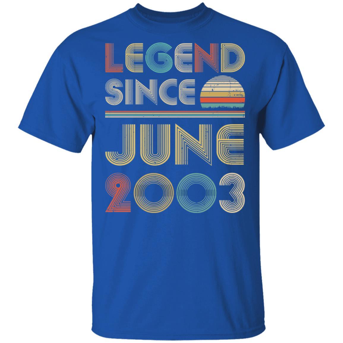Legend Since June 2003 Vintage 18th Birthday Gifts-T-Shirt & Hoodie-Classic T-Shirt-Royal