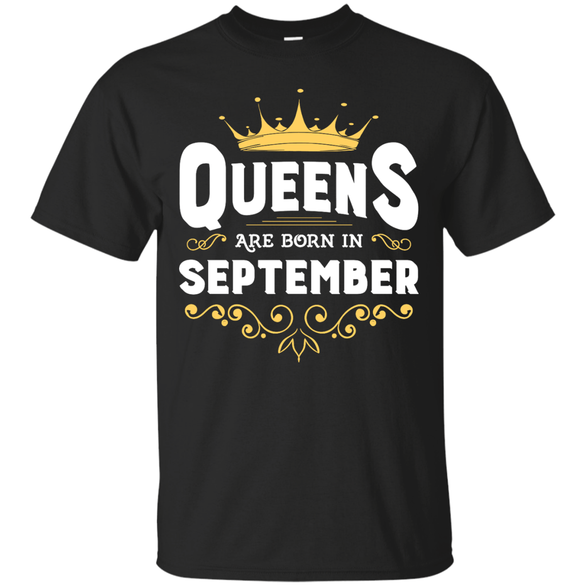 Queens Are Born In September-T-Shirt & Hoodie-Classic T-Shirt-Black