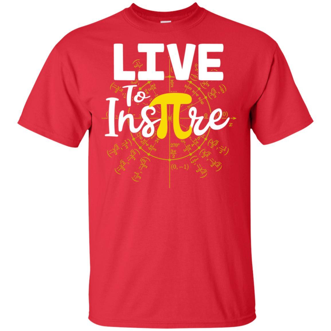 Live To Inspire Pi Day Gift For Student Teacher-T-Shirt & Hoodie-Classic T-Shirt-Red