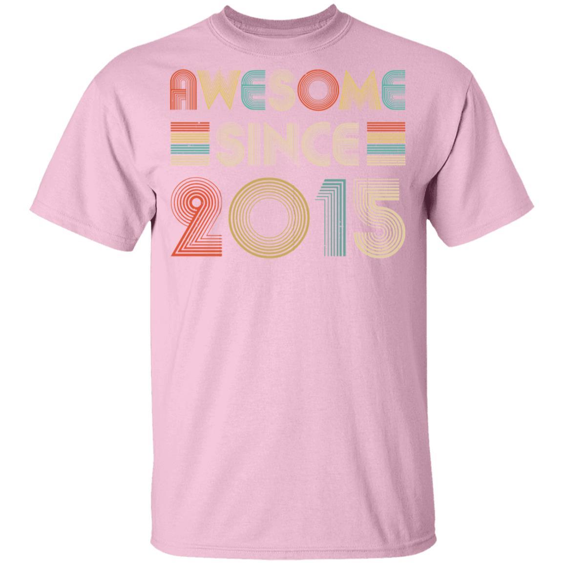 Awesome Since 2015 6th Birthday Gifts Youth-Youth Shirt-Youth T-Shirt-Light Pink