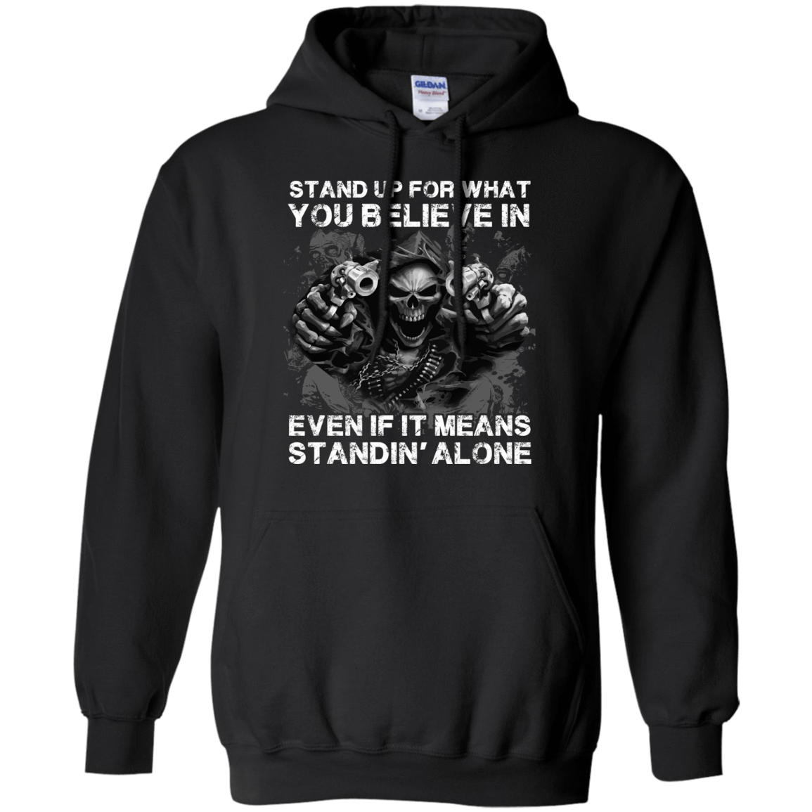 STAND UP FOR WHAT YOU BELIEVE-T-Shirt & Hoodie-Pullover Hoodie-Black